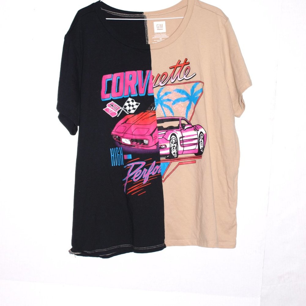 GM Corvette Multi-color T-Shirt Size 2 X